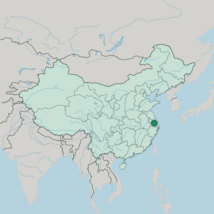 Map showing Suzhou — In China