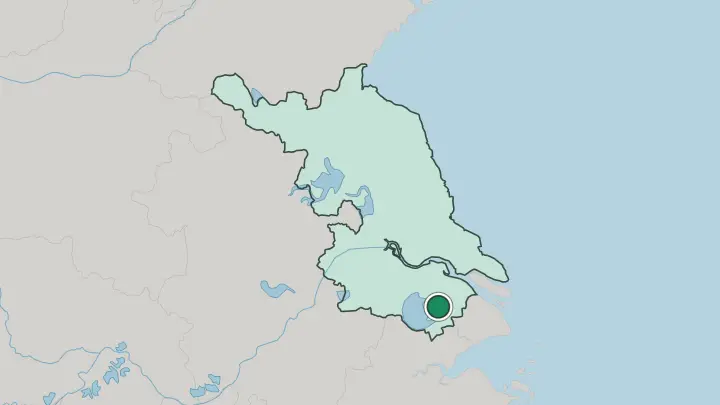 Map of Suzhou in China