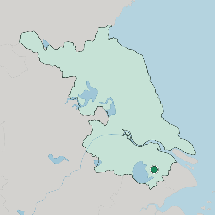 Map showing Suzhou — In Jiangsu