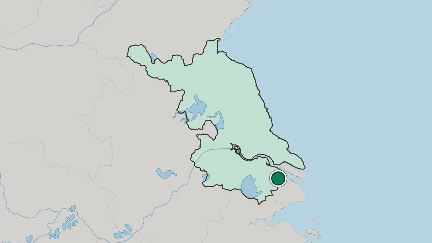Map of Taicang in China