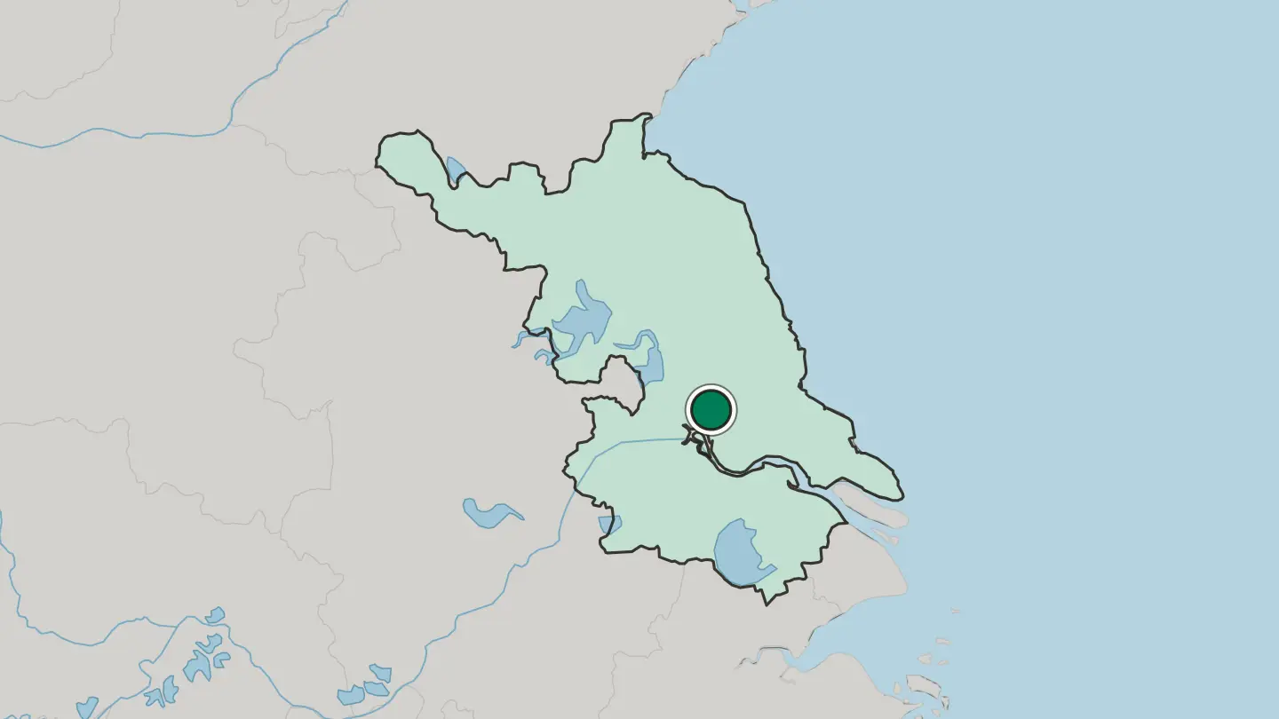 Map of Taizhou in China