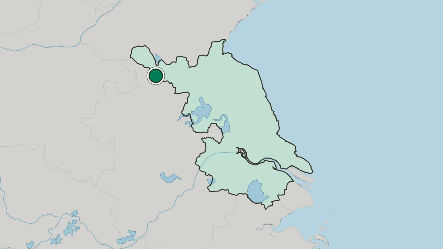 Map of Tongshan in China