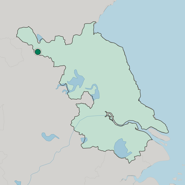 Map showing Tongshan — In Jiangsu