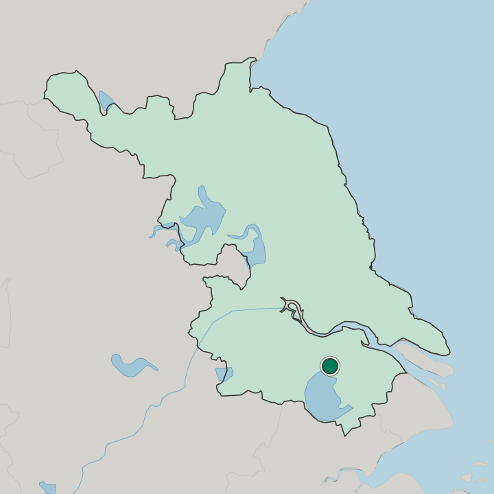 Map showing Wuxi — In Jiangsu