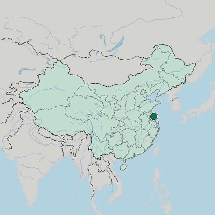 Map showing Yancheng — In China