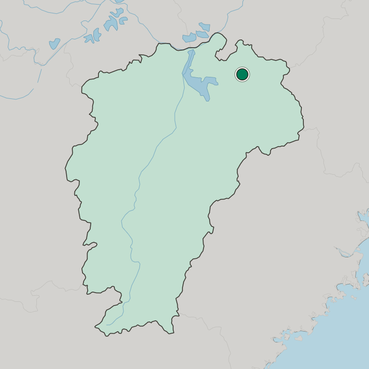 Map showing Jingdezhen — In Jiangxi