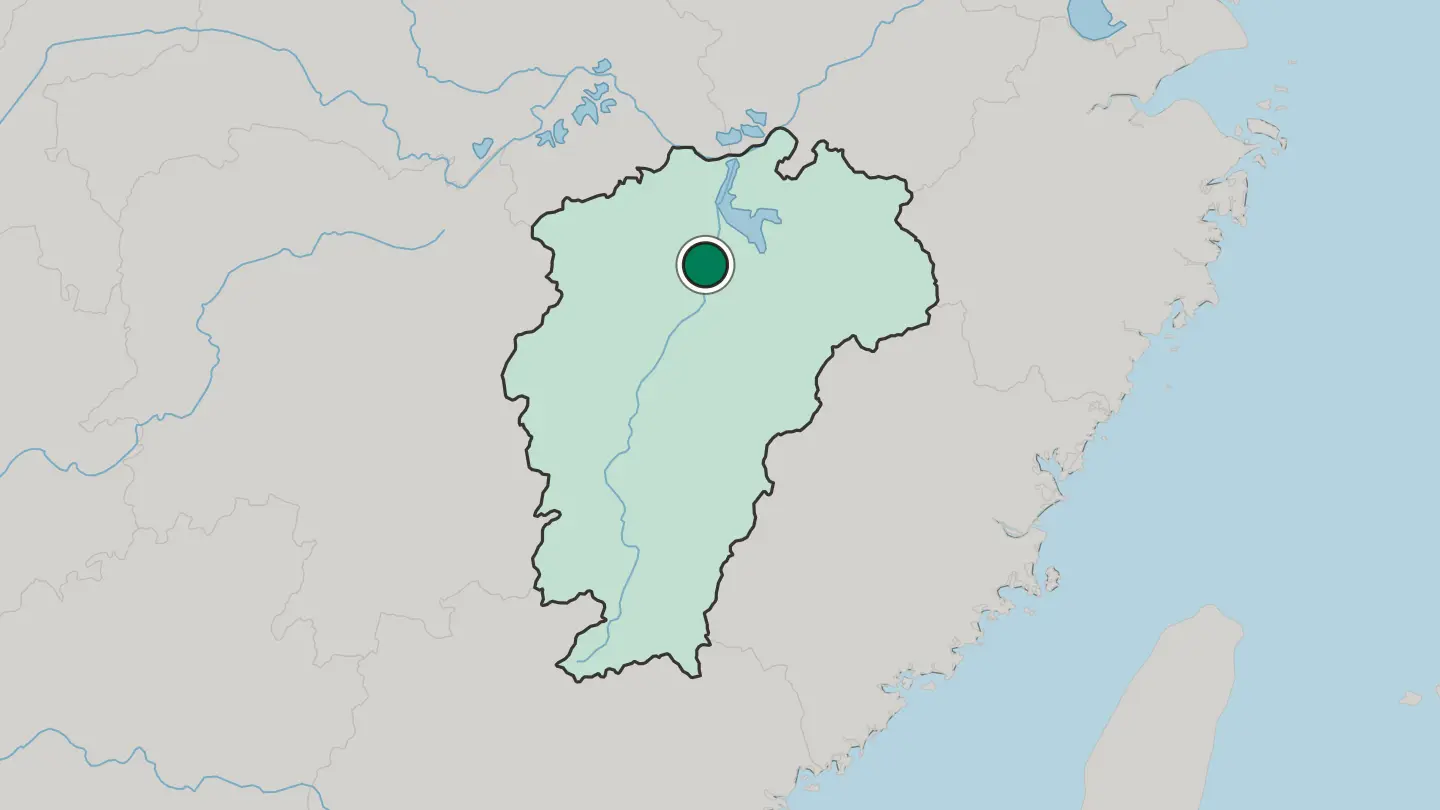 Map of Nanchang in China
