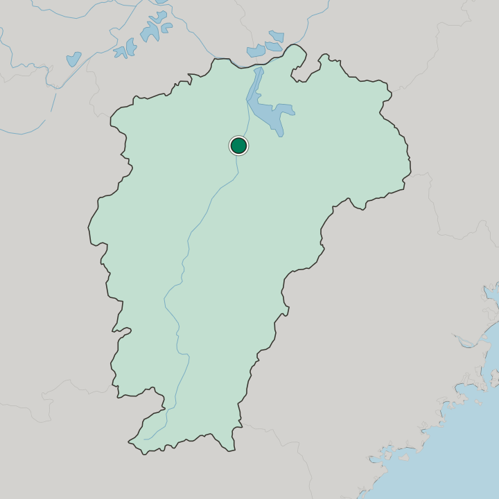 Map showing Nanchang — In Jiangxi