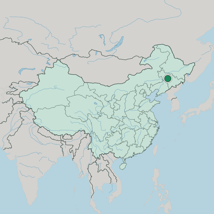 Map showing Changchun — In China