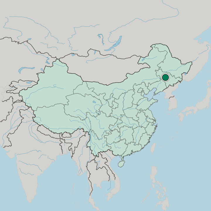 Map showing Changchun — In China