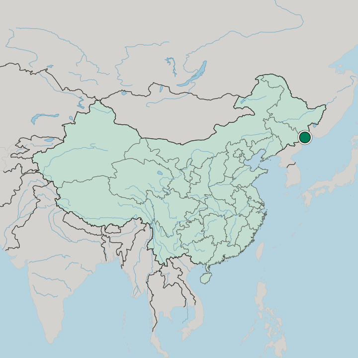 Map showing Hunchun — In China