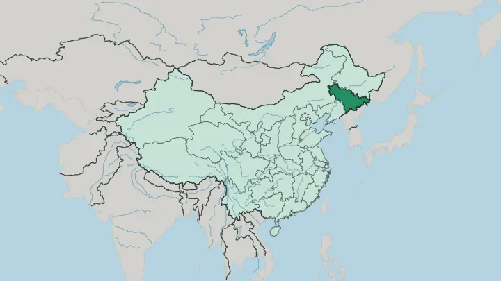 Map of Jilin in China