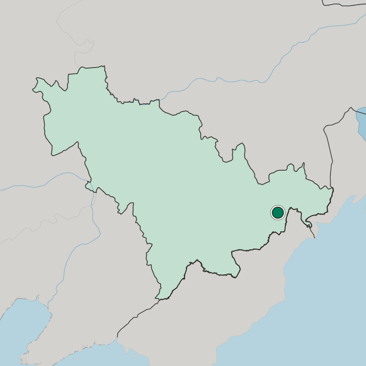 Map showing Yanji — In Jilin