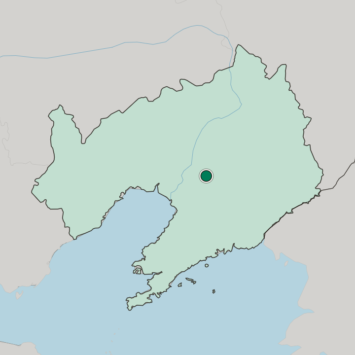 Map showing Anshan — In Liaoning