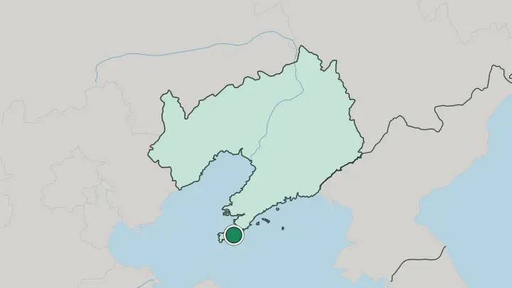 Map of Dalian in China