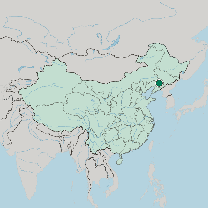 Map showing Fushun — In China