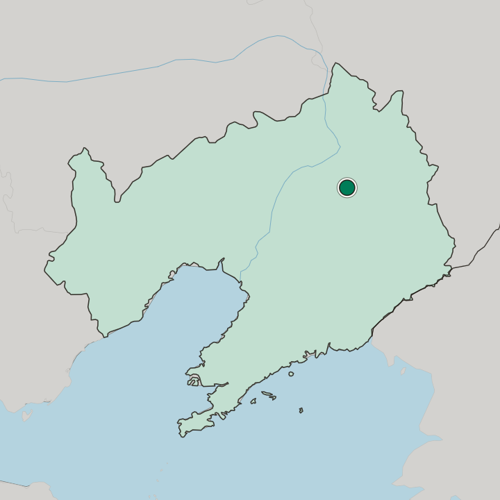 Map showing Fushun — In Liaoning