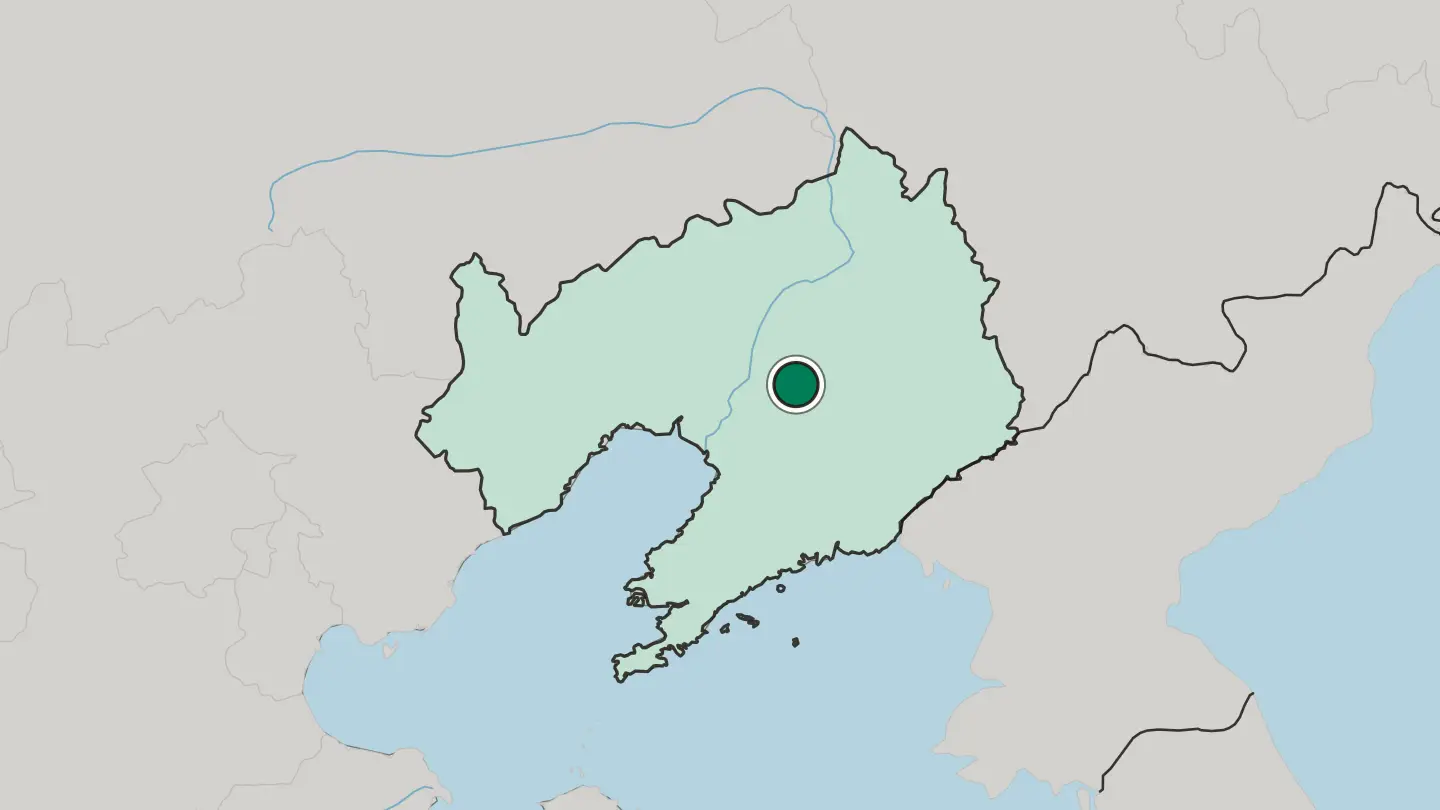 Map of Liaoyang in China
