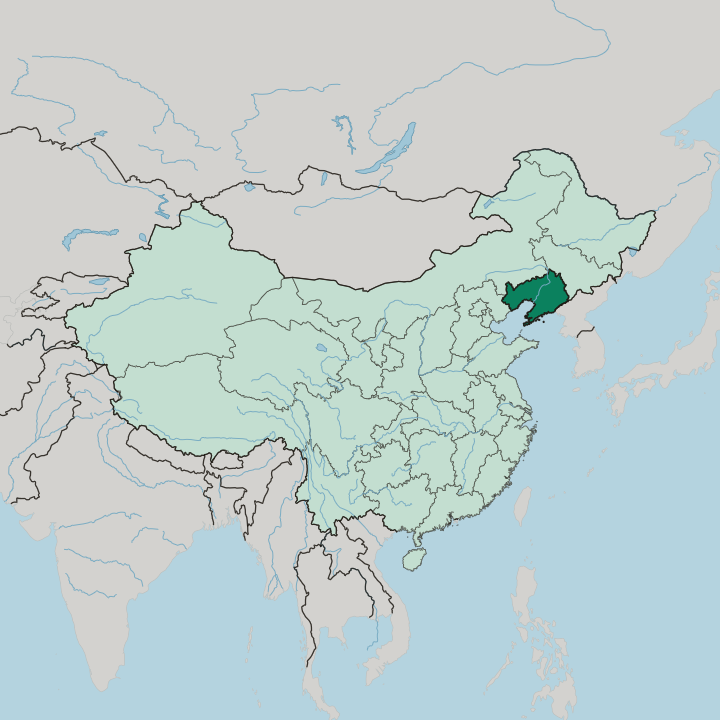 Map showing Liaoning — In China