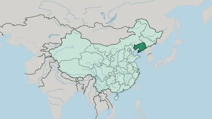 Map of Liaoning in China