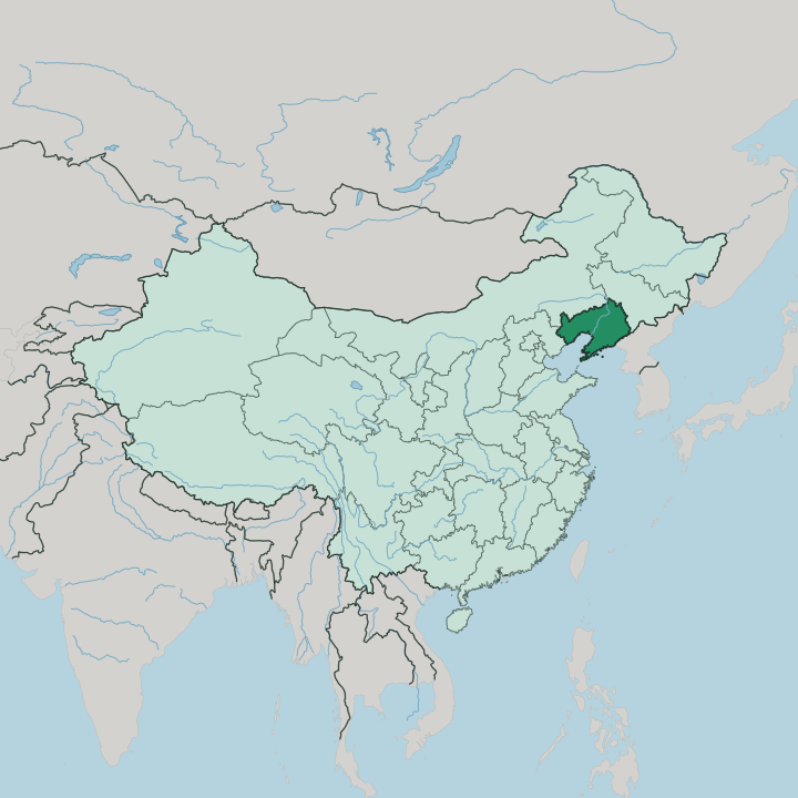 Map showing Liaoning — In China