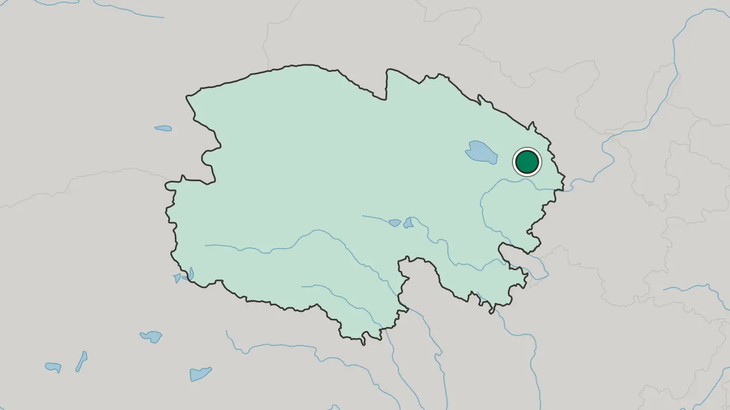 Map of Xining in China