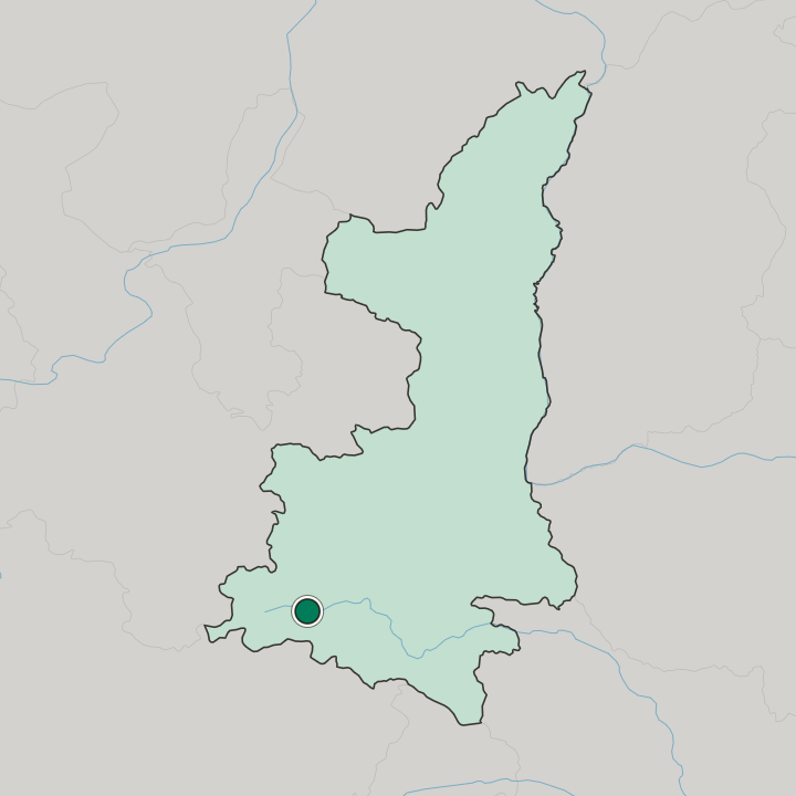 Map showing Hanzhong — In Shaanxi
