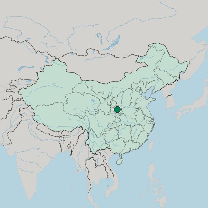 Map showing Xi’an — In China