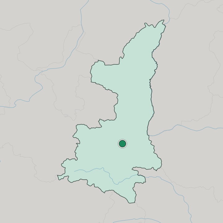 Map showing Xi’an — In Shaanxi