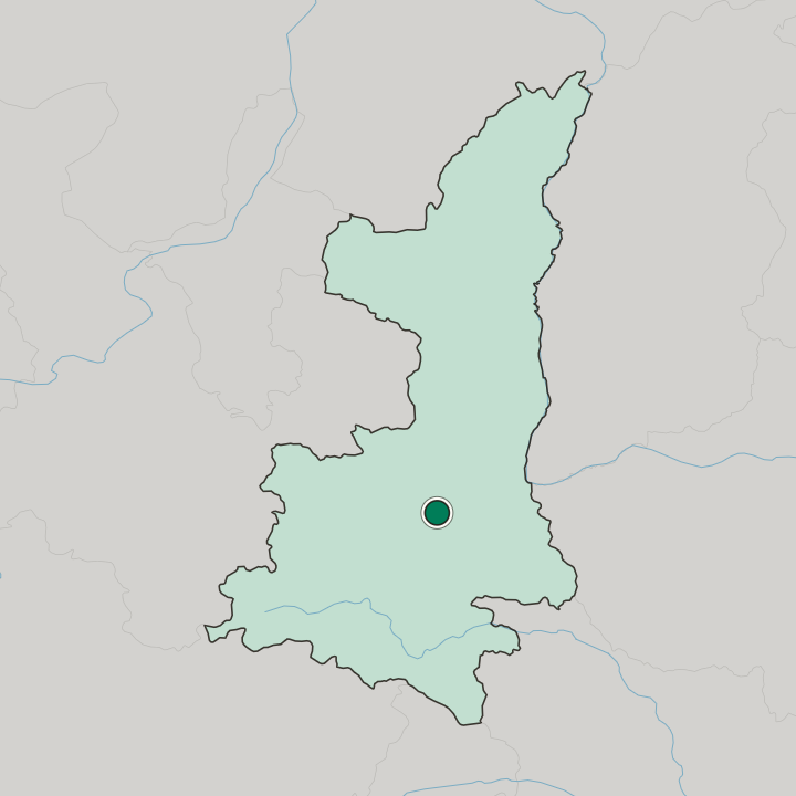 Map showing Xi’an — In Shaanxi
