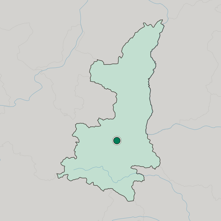 Map showing Xianyang — In Shaanxi