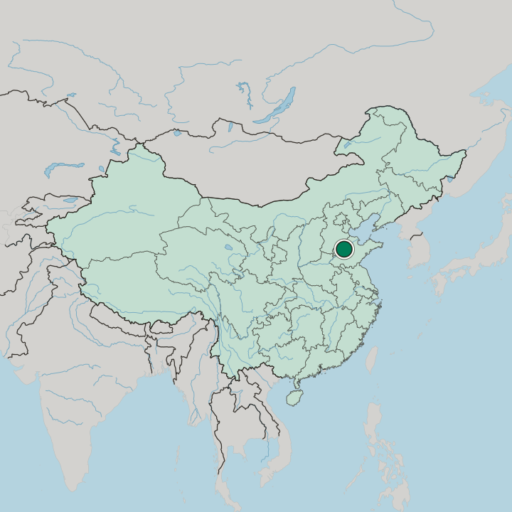 Map showing Jinan — In China