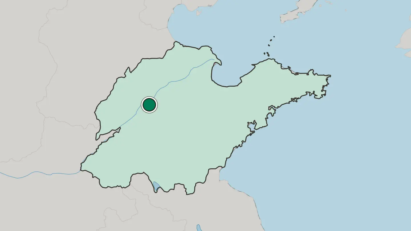 Map of Jinan in China