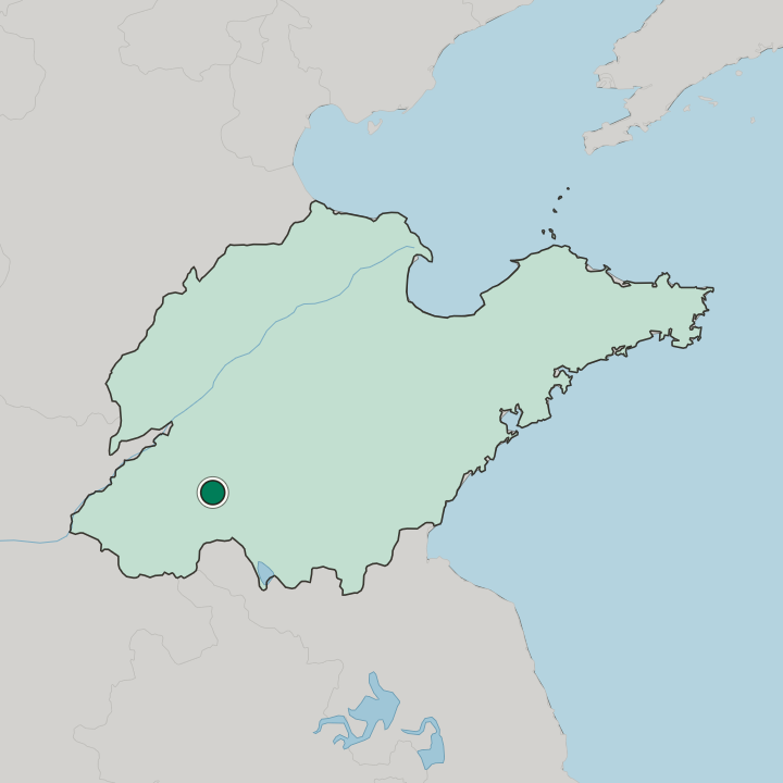 Map showing Jining — In Shandong