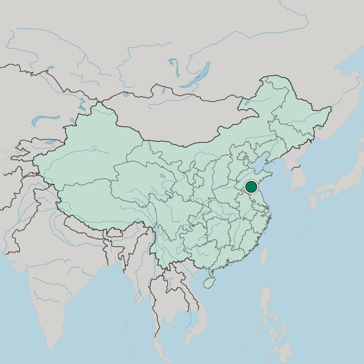 Map showing Linyi — In China