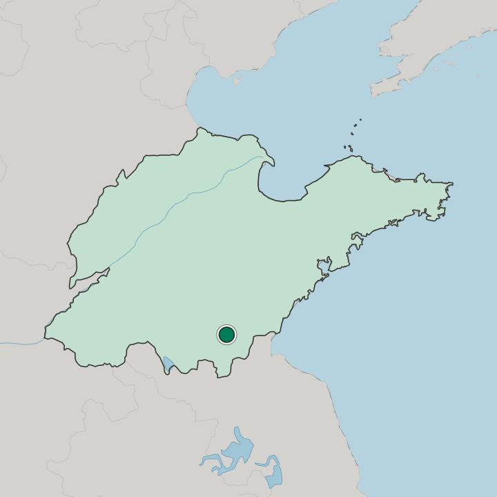 Map showing Linyi — In Shandong