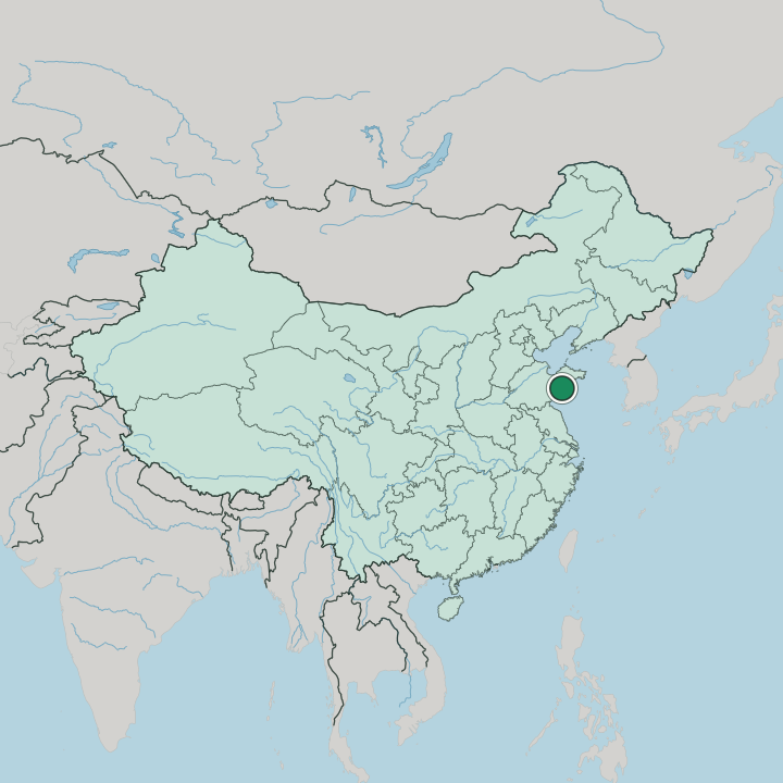 Map showing Qingdao — In China