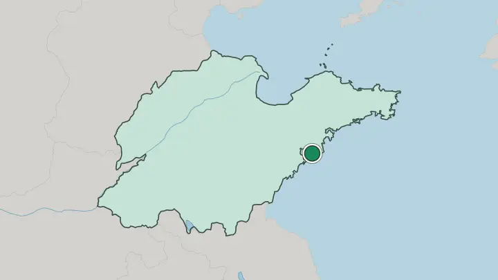 Map of Qingdao in China