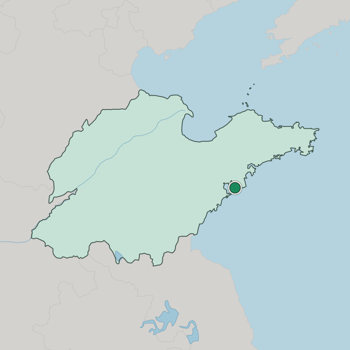 Map showing Qingdao — In Shandong