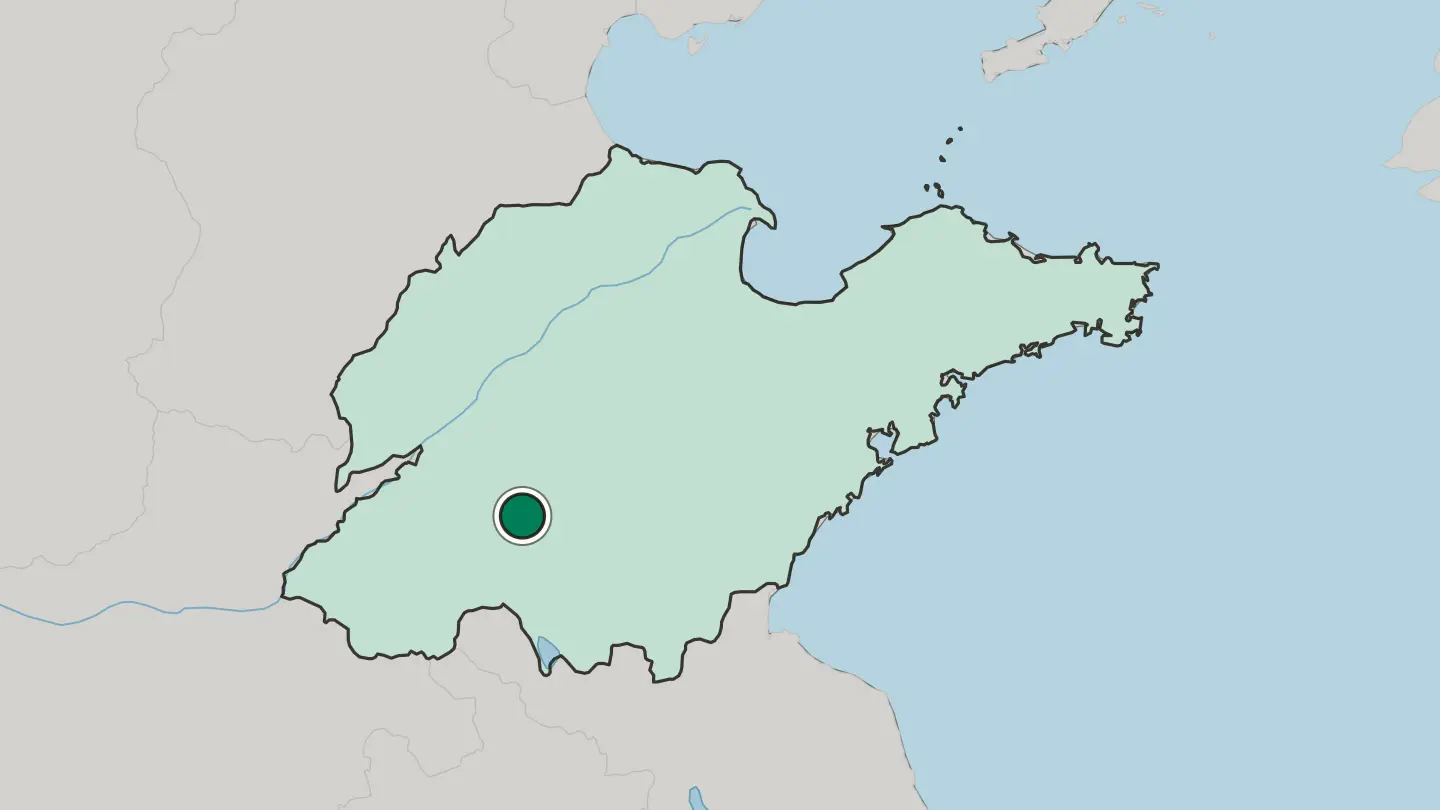 Map of Qufu in China