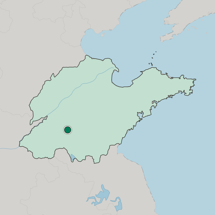 Map showing Qufu — In Shandong