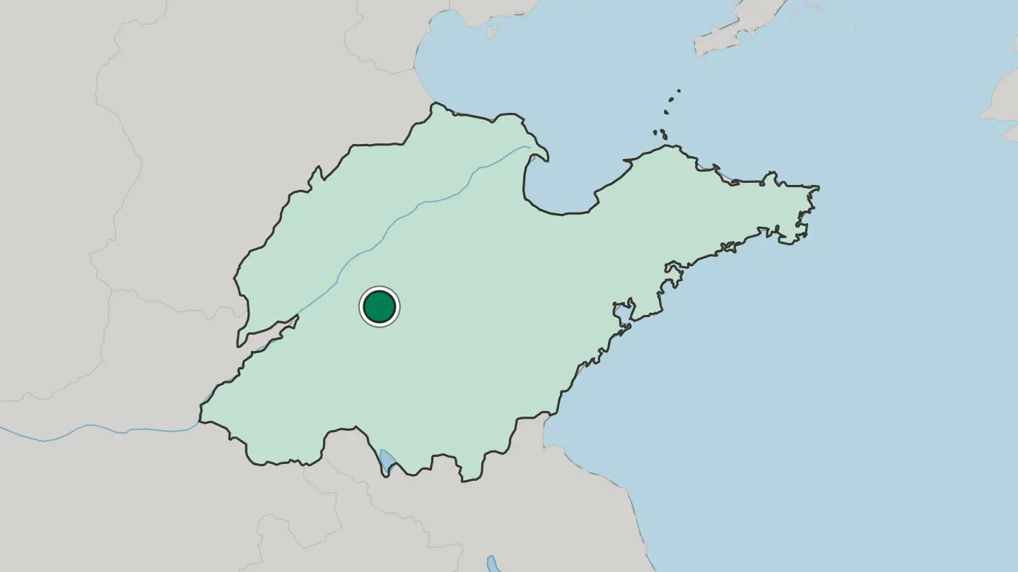 Map of Tai’an in China