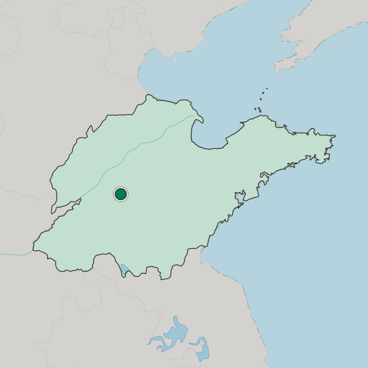 Map showing Tai’an — In Shandong