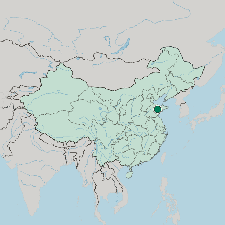Map showing Weifang — In China