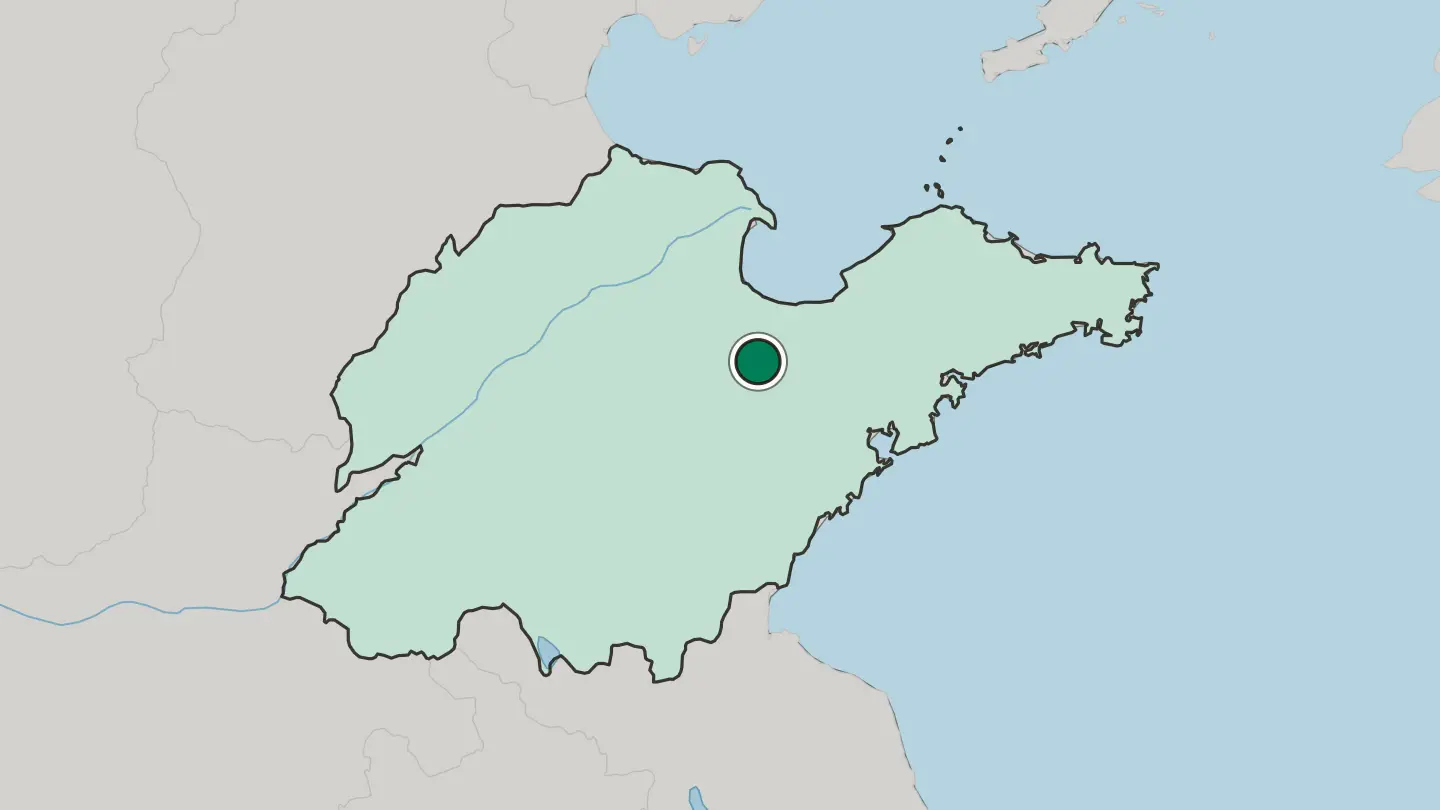 Map of Weifang in China