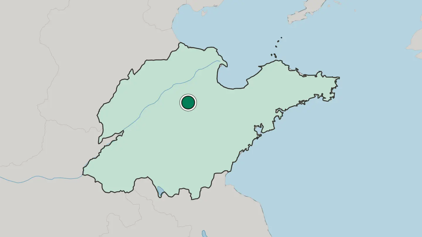 Map of Zibo in China