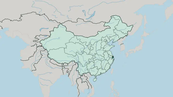 Map of Shanghai Shi in China