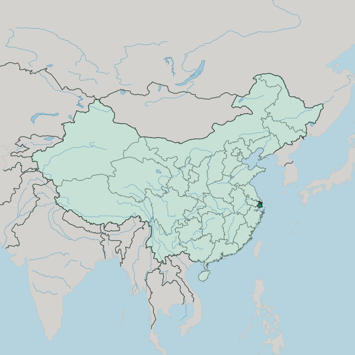 Map showing Shanghai Shi — In China