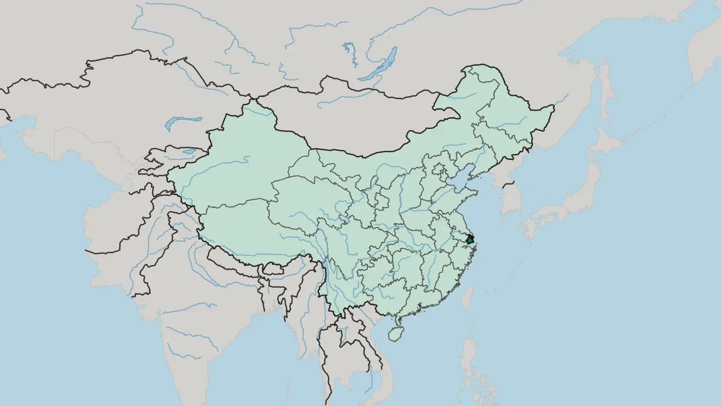 Map of Shanghai Shi in China