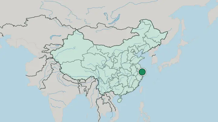 Map of Shanghai in China